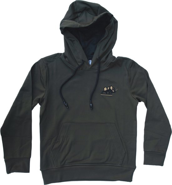 KAET - hoodie - unisex - Donkergroen - outdoor - sportief - trui met capuchon - zacht gevoerd