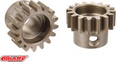 Team Corally - M1.0 Pinion – Short Wide Teeth – Hardened Steel - 16 Teeth - Shaft Dia. 8mm