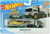 Hot Wheels Bank Roller vrachtwagen - Metaal - 2 voertuigen - 17 cm lang