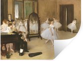Muurstickers - Sticker Folie - The dance class - schilderij van Edgar Degas - 80x60 cm - Plakfolie - Muurstickers Kinderkamer - Zelfklevend Behang - Zelfklevend behangpapier - Stickerfolie