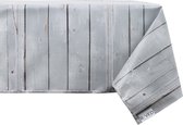 Raved Tafelzeil Houten Planken  140 cm x  280 cm - Grijs - PVC - Afwasbaar