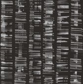 Behang met horizontale abstracte strepen met metalic - Behang - Wandbekleding - Wallpaper - Vliesbehang - Bazaar - 0,53 x 10 M.