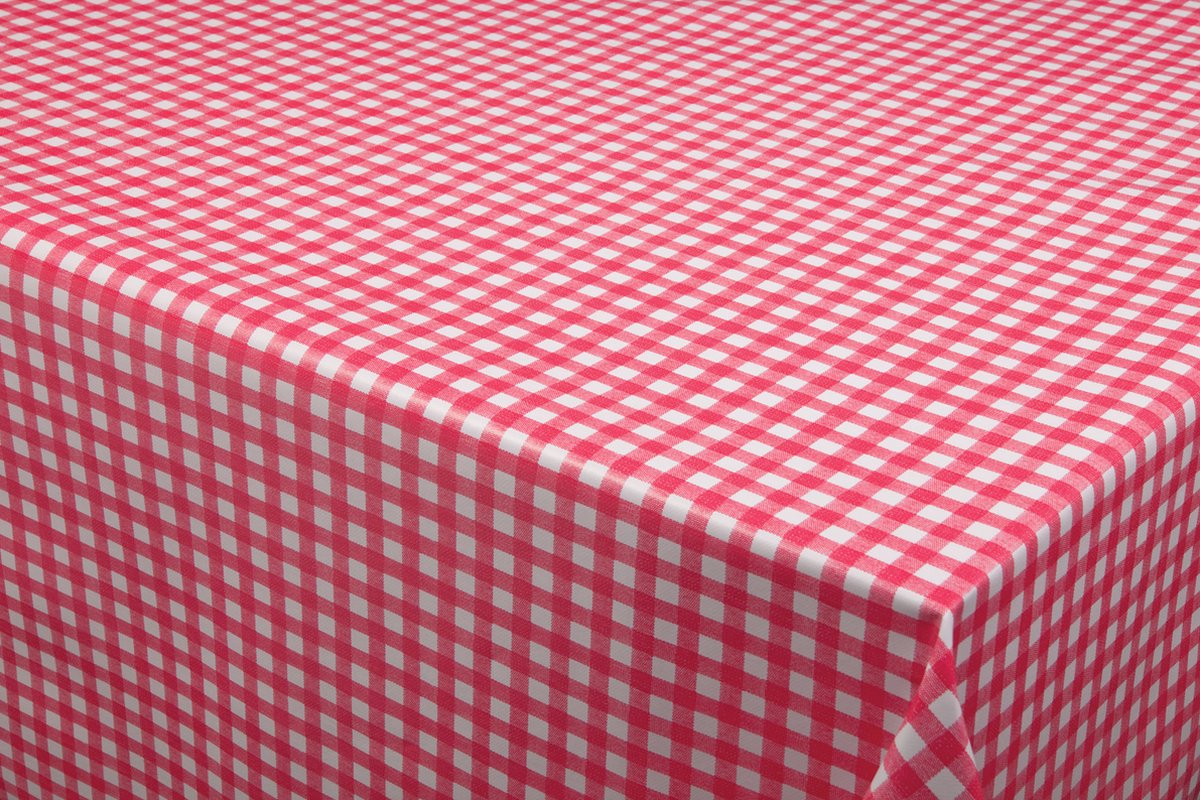 Buiten tafelkleed tafelzeil boeren ruit boerenbont rood wit (Premium kwaliteit) 140 x 240 cm