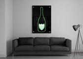 ✅Uniek Dom P x Kek Kunstwerk Acrylic 40x60 cm - Print op Acrylic schilderij - CUSTOM WALL ART - DOM P - Dom Perignon - (Wanddecoratie woonkamer / slaapkamer / keuken / living room) - groen 2 