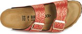 Birkenstock Arizona Dames Slippers Shiny Python Red Narrow-fit | Rood | Microvezel | Maat 38