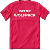 Saitama T-Shirt | Join the wolfpack Crypto ethereum Heren / Dames | bitcoin munt cadeau - Roze - S