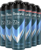 Rexona Men Cobalt Dry Anti-transpirant Deodorant Spray  - 6 x 150 ml - Voordeelverpakking