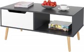 Magate™ Salontafel - Woonkamerdecoratie - Zwarte Salontafel - Woonkamer Meubels Zwart - 100 x 49,5 x 43
