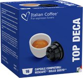 Italian Coffee - Top Decaf Koffie 6x 16 koffiecups - Dolce Gusto compatibel