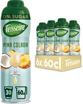 Teisseire - Pina Colada - 0% Suiker Vruchtensiroop - 6x60cl Multipack