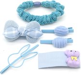 Set Haaraccessoires voor Kinderen - 6 Stuks - Blauw