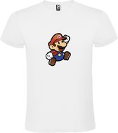 Wit T-shirt met Super Mario  grote print size XL