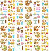 Fastfood Stickerpakket | Fastfood Stickers, Pizza Stickers, Cupcakes, Patatstickers, Hamburgers, Milkshake | Traktatiestickers, Traktatie Stickers voor Kinderen | Kinder Stickers |