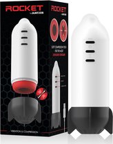 Jamyjob Rocket Masturbator - Masturbator - High Tech - Vibratie en Compressie - Superzacht | Best Male Masturbator | Best Seller | Man Intense Orgasm | Sex Toys for Man | Masturbator