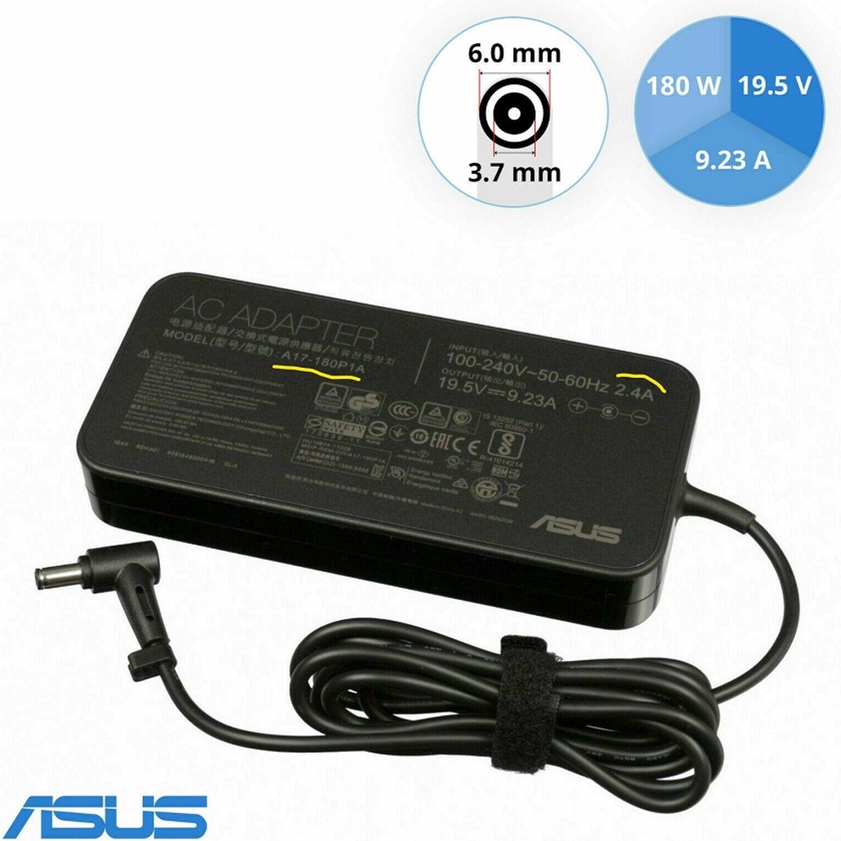 Accessoires Energie - Chargeur Pc Asus 19,5v - 9.23a - 180w