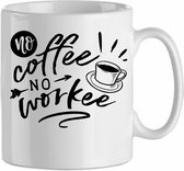 Mok 'No coffee, no wrokee 2' | Coffee| Koffie| Kadootje voor hem| Kadootje voor haar