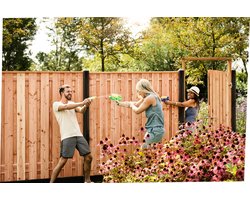 Intergard Hout beton schutting Douglas antraciet 200x190cm (per set)