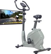 Skandika Ulisses Hometrainer - Hometrainer fitness – Fitness Bike App compatible met Kinomap en meer, handmatige weerstand, hartslagmeting, stil, weinig onderhoud, LCD display – Ma