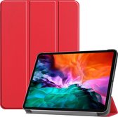 Apple iPad Pro 12.9 (2021) Hoes - Mobigear - Tri-Fold Serie - Kunstlederen Bookcase - Rood - Hoes Geschikt Voor Apple iPad Pro 12.9 (2021)