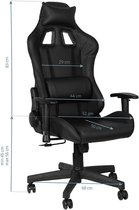 Bureaustoel - Gaming stoel - Kunstleer - Zwart