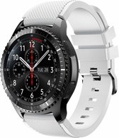 Bandje Voor de Samsung Gear S3 Classic / Frontier - Siliconen Armband / Polsband / Strap Band / Sportbandje - Wit