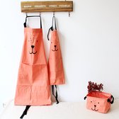 Keukenschort voor kinderen - beer - oranje