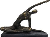 Sculptuur YOGA STRECH - polyresin - 31x10x22 - brons kleur