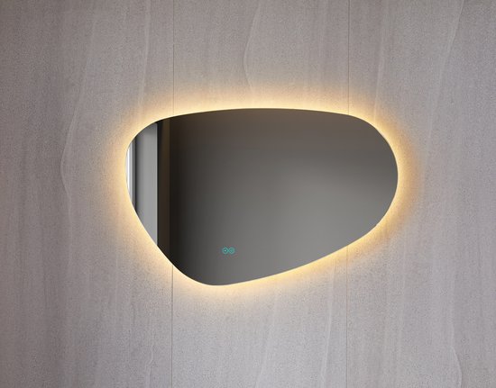 Miroir asymétrique éclairage LED organique et anti-buée 120 cm de large et  75 cm de haut | bol.com