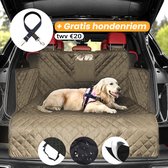 Hondendeken auto achterbank - Kofferbak beschermhoes hond - Autohoes - Hondenkussen - Hondenmat - Waterdicht & Antislip - Beige