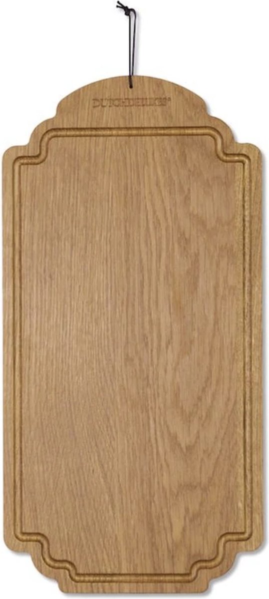Dutchdeluxes - Luxe - Geoliede Eik - Duurzaam - Handgemaakt - Serveerplank - Snijplank - 37.5 x 19 cm - Bruin