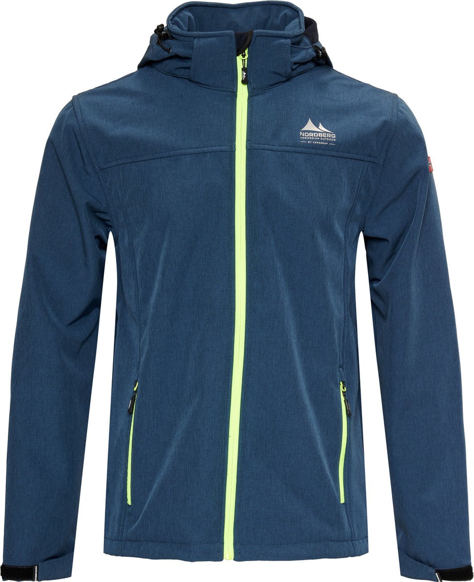 Nordberg Mats Softshell Outdoor Zomerjas Heren Melange Marineblauw