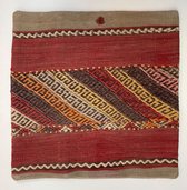 Kussen - kelim kussen – 40 x 40 cm - Kelim gemaakt kussen - 100 % Wol - handgeweven kelim kussen- Turkse kussen