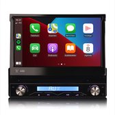 1din autoradio met klapscherm navigatie, DVD-speler, AUX, USB en Bluetooth-interface voor