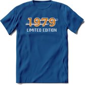 1979 Limited Edition T-Shirt | Goud - Zilver | Grappig Verjaardag en Feest Cadeau Shirt | Dames - Heren - Unisex | Tshirt Kleding Kado | - Donker Blauw - XXL
