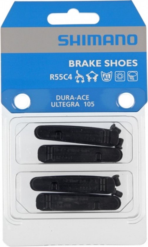 Shimano Remblokrubbers R55c4 V-brake/cantilever Zwart 2 Paar - Shimano