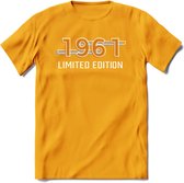 1961 Limited Edition T-Shirt | Goud - Zilver | Grappig Verjaardag en Feest Cadeau Shirt | Dames - Heren - Unisex | Tshirt Kleding Kado | - Geel - XL