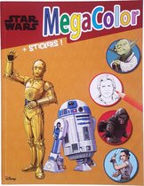 LS - Multicolor Starwars kleurboek incl stickers - Megacolor kleurboek