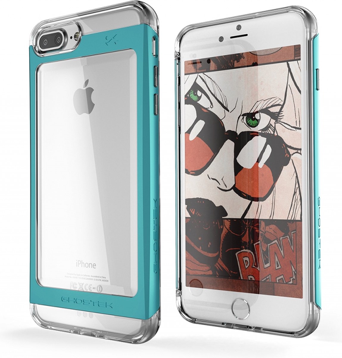 Apple iPhone 7 Plus Hoesje - Ghostek - Cloak 2 Serie - Hard Kunststof Backcover - Teal - Hoesje Geschikt Voor Apple iPhone 7 Plus