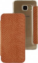 Samsung Galaxy A3 (2016) Hoesje - Mobilize - Slim Serie - Kunstlederen Bookcase - Apricot Snake - Hoesje Geschikt Voor Samsung Galaxy A3 (2016)