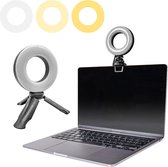 Ringlamp Laptop Videobellen - Met klem en statief