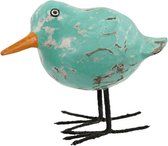 Beelden - Blauwe vogel - Hout - Turquoise - 12x12x8 cm - Indonesie - Sarana - Fairtrade