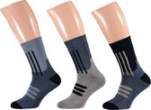 Badstof sokken casual | Multi Blauw | Maat 36/41 | 3-Pak | Sokken dames | Warme sokken dames | Dikke sokken dames | Sokken dames maat 39 42 | Apollo