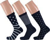 Dames sokken Fashion | Multi Navy | 6-Pak | Maat 35/42 | Damessokken maat 35 38 | Damessokken maat 39 42 | Sokken Dames | Sokken Dames 39 42 | Multipack sokken | Apollo