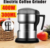 Grinder - 400W - Koffiemolen voor thuis - Roestvrij staal 304 - Keukengranen - Notenbonen Grain Spice - Elektrische maalmachine