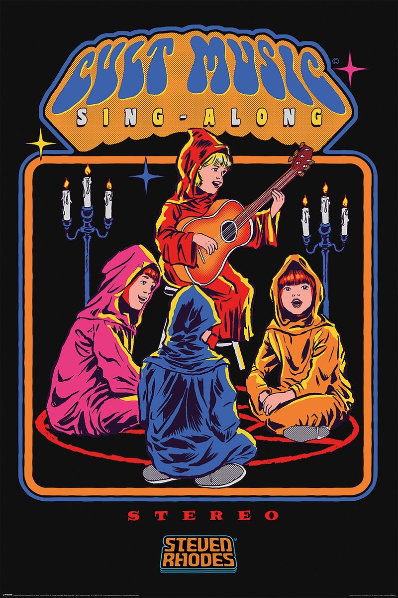 Pyramid Steven Rhodes Cult Music Sing Along Poster 61x91,5cm Multi color