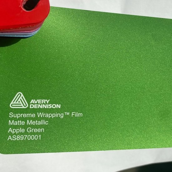 Auto Wrapping Folie Avery Dennison 152 cm x 20 m Appel Groen Mat Metallic