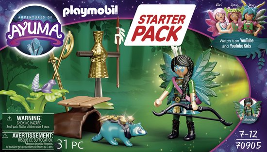 PLAYMOBIL  Starter Pack Knight Fairy avec raton laveur - 70905
