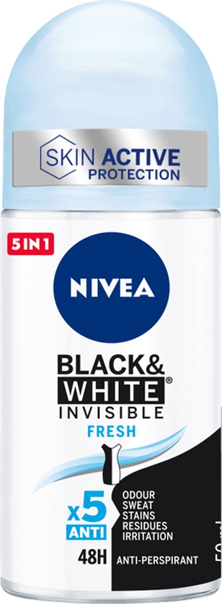 Goedkoopste Deodorant Roller Black & White Invisible Fresh Nivea (50 ml