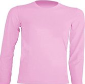 Thermisch T shirt kind lange mouwen | roze | YM | katoen | 5-6 jaar