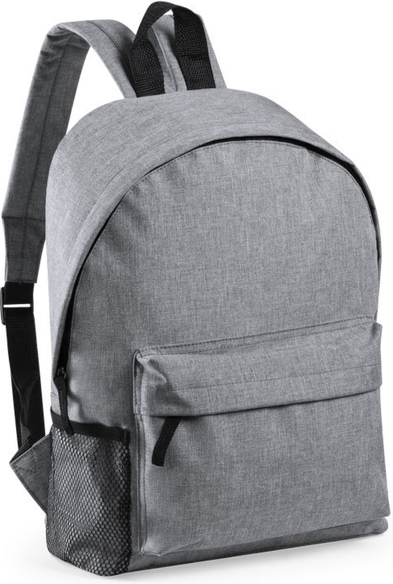 Rugzak RPET - rugtas - schooltas - met voorvak - grijs